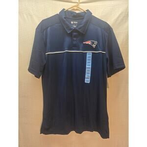 Official New England Patriots Polo Shirt Short Sleeve Sz Large Golf Football